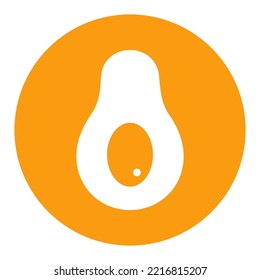 Avocado tropische Früchte Vektorsymbol Glyphsymbol. Graph Symbol für Lebensmittel und Getränke Website, Apps Design, mobile Apps und Printmedien, Logo, UI