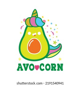Avocado typography t shirt design, Vector illustration for t shirt prints