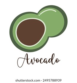 avocado vector art design illustrator