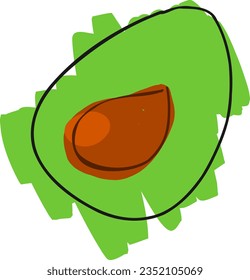 avocado vector clip art cute food