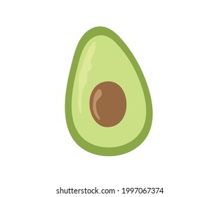 avocado vector. avocado color illustration