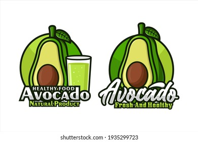 Avocado vector design premium logo