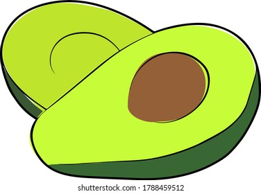 
Avocado. Vektorgrafik zum Bedrucken von Papier, Textilien, Postkarten