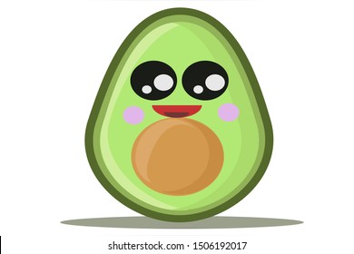 avocado vector emoticon character laugh