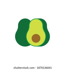 avocado vector with flat design style