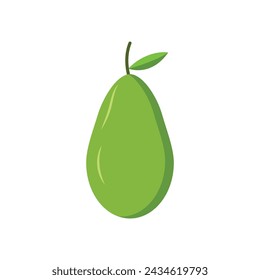 avocado vector, flat avocado vector on white background