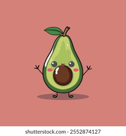 Avocado vector fresh vegetables icons