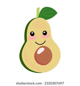 avocado vector graphics with eyes