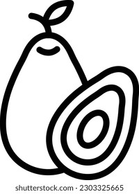 Illustration zum Design von Vektorgrafiken von Avocado