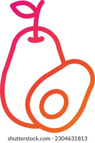 Avocado Vector Icon Design Illustration