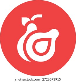 Ilustración de diseño de icono de Vector de aguacate