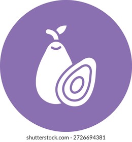 Ilustración de diseño de icono de Vector de aguacate
