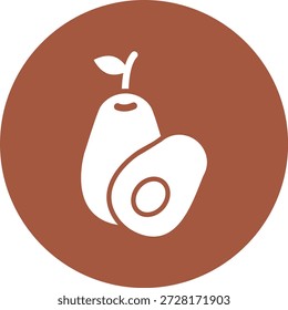 Avocado Vector Icon Design Illustration