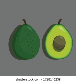 Avocado vector icon. avocado in flat design. vector illustration