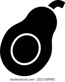 Avocado Vector Icon Glyph Style