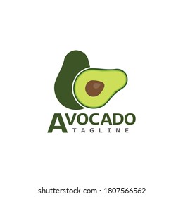 Plantilla de diseño de ilustración de icono vector de aguacate