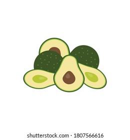 Plantilla de diseño de ilustración de icono vector de aguacate