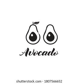 Avocado vector icon illustration design template