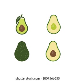 Avocado Vektorsymbol-Design-Vorlage