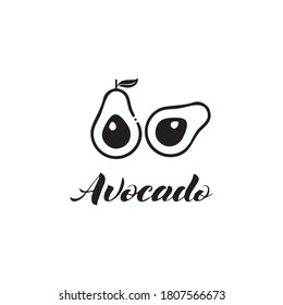 Plantilla de diseño de ilustración de icono vector de aguacate