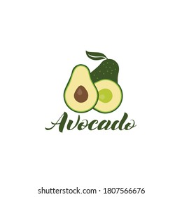 Avocado vector icon illustration design template