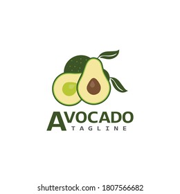 Avocado vector icon illustration design template