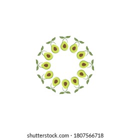 Avocado vector icon illustration design template
