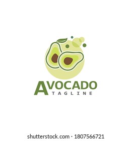 Avocado Vektorsymbol-Design-Vorlage