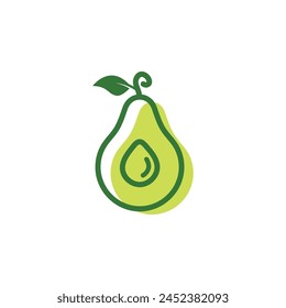 Avocado vector icon illustration design template