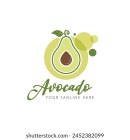 Avocado vector icon illustration design template
