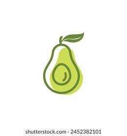 Avocado Vektorgrafik Icon Illustration Design Vorlage