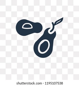 Avocado vector icon isolated on transparent background, Avocado transparency concept can be used web and mobile