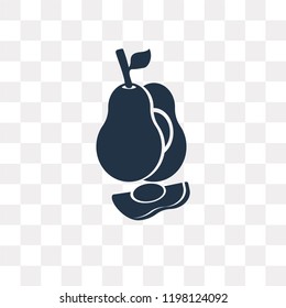 Avocado vector icon isolated on transparent background, Avocado transparency concept can be used web and mobile