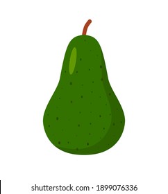 Avocado vector icon isolated on white background, flat, cartoon style. For web design and print.