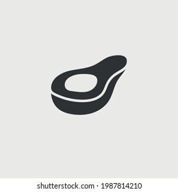 aguacate vectorial icono nutrición ramificado alimento