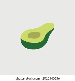 avocado vector icon nutrition sliced food
