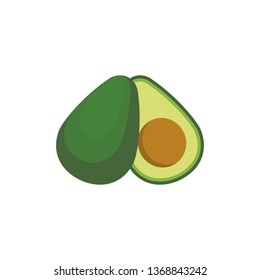 Avocado. Vector illustration.