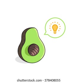 Avocado vector illustration
