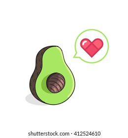 Avocado vector illustration