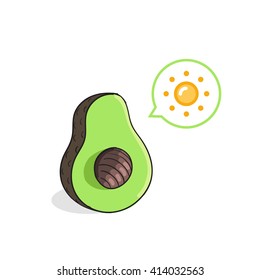 Avocado vector illustration
