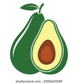 "Avocado vector illustration and clipart design, perfect for printable and digital graphics.