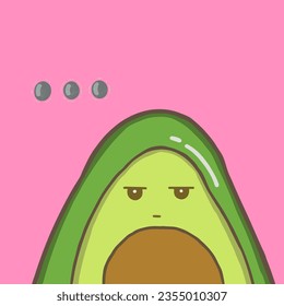 Avocado vector illustration is so cute