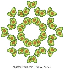Avocado vector illustration is so cute