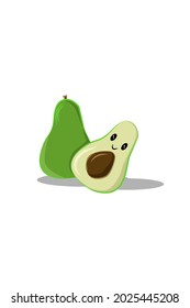 Avocado vector illustration hand drawing 
