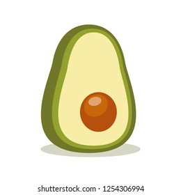 Avocado. Vector illustration isolated on white background