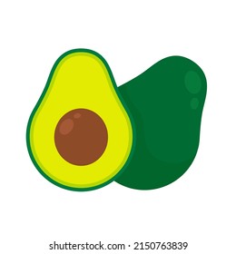 avocado vector illustration logo icon clipart flat design