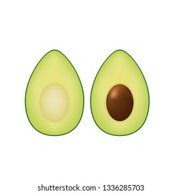Avocado vector illustration. Vegetables