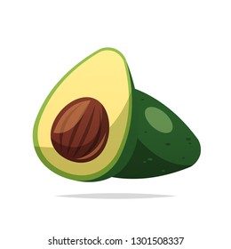 Avocado vector isolated illustration