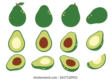 	
Avocado vector logo isolated on white background.	
