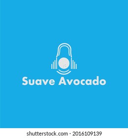 LOGOTIPO VECTOR AVOCADO PARA PLANTILLAS DE MÚSICA Y OTRAS PLANTILLAS DE DISEÑO COMERCIAL